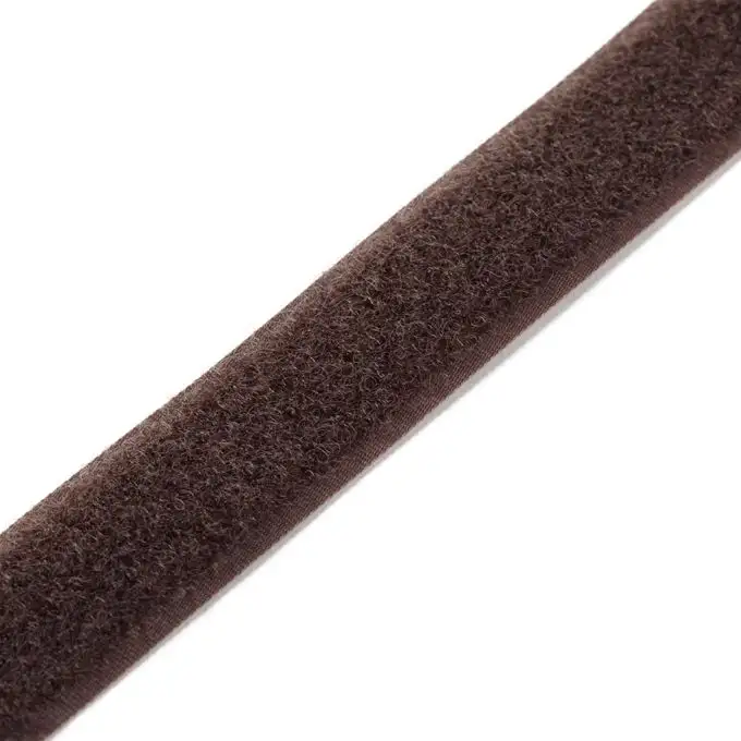 Chiusura a strappo da cucire 20mm - Velluto Marrone