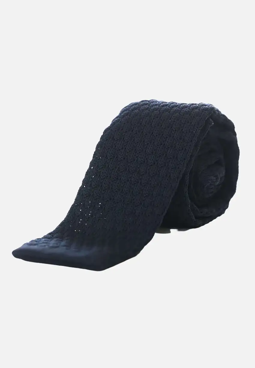 Cravatta tricot blu
