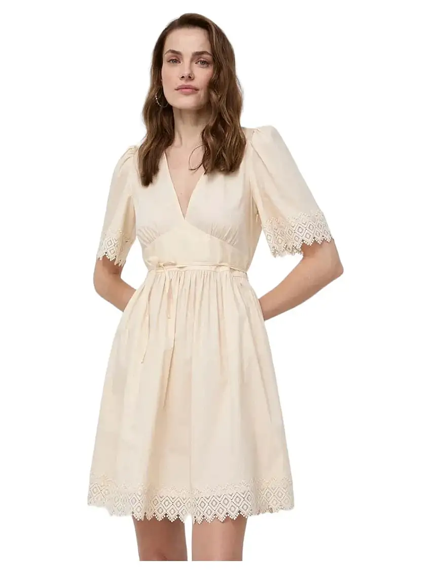 Vestito Twinset con Scollo a V e Inserti in Pizzo - Unione di Stile e Comfort