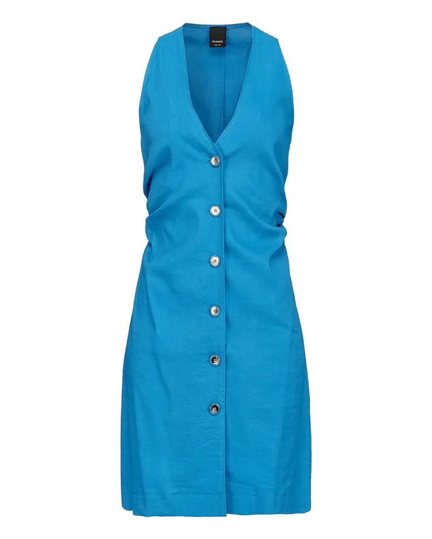 Abito in lino con bottoni di Pinko su Vittoriocitro.it