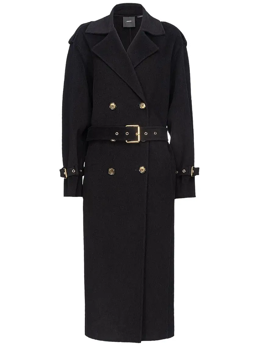 "Trench in Panno con Cintura 'Modello Testo' di PINKO - Eleganza e Calore | Vittorio Citro"