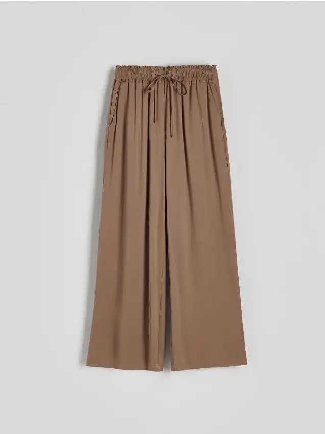 Pantaloni in viscosa Colore marrone