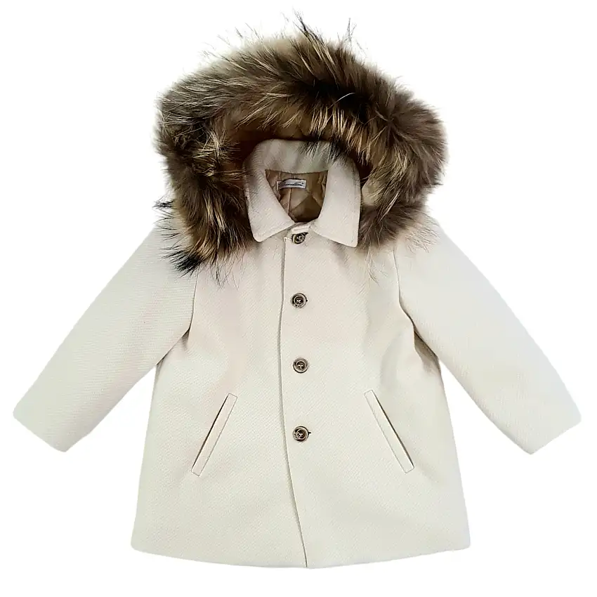 Cappotto cappuccio pelliccia Barcellino