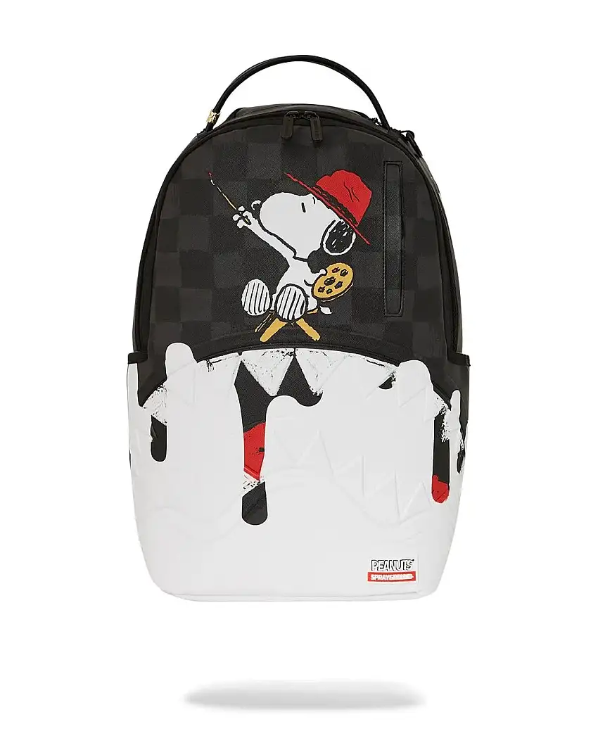 Zaino Sprayground nero Snoopy painting shark dlxsv backpack