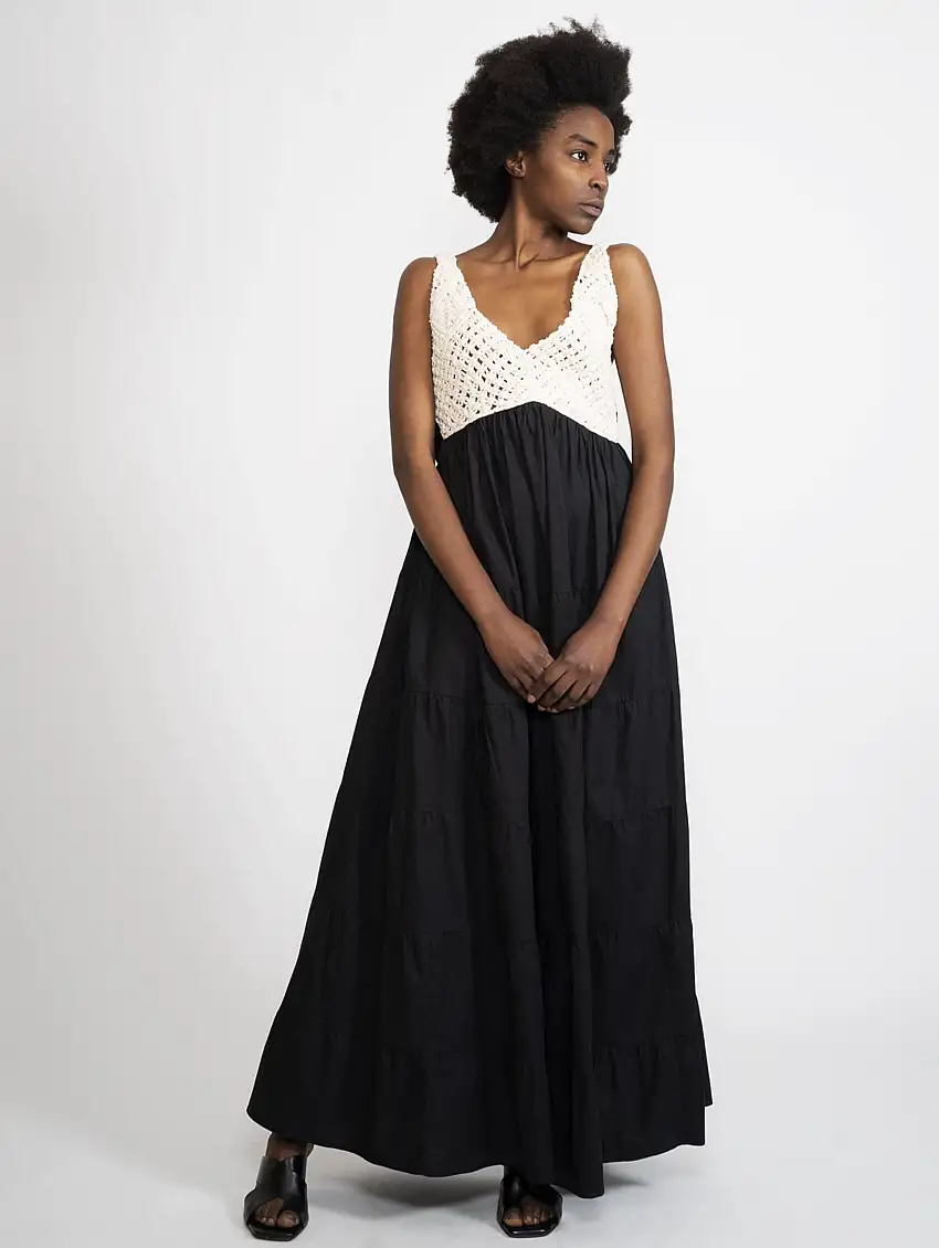 Abito con Bustino Intrecciato Nero