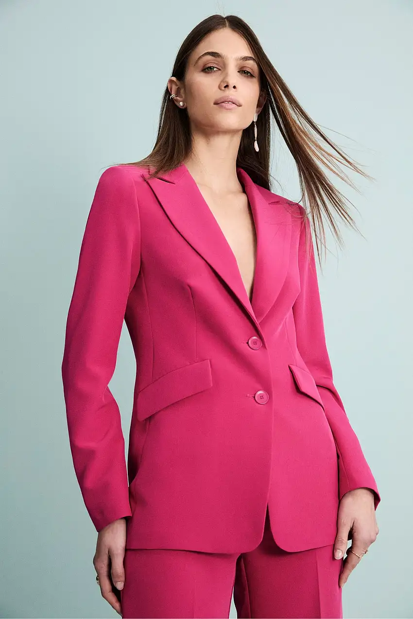 Blazer Elegante con Revers a Lancia - CICLAMINO