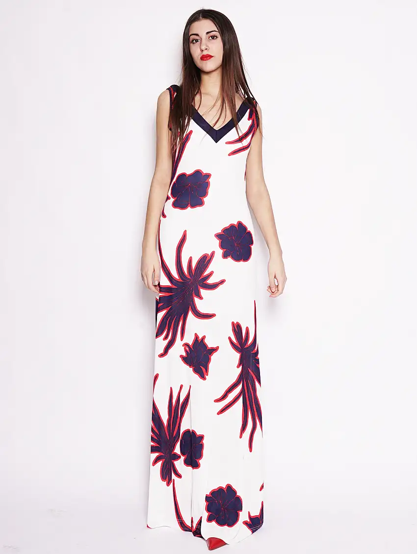 Abito in Jersey Assolto Multicolor