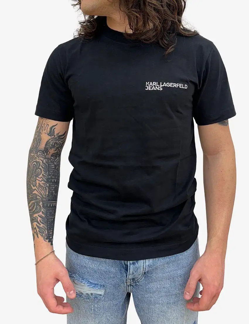 T-Shirt Karl Lagerfeld Jeans con logo ricamato uomo