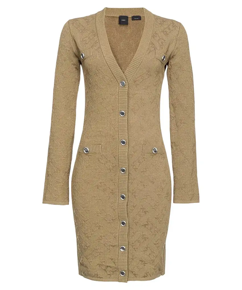 Abito Elegante Solfitaggio con Scollo a V - Stile e Raffinatezza