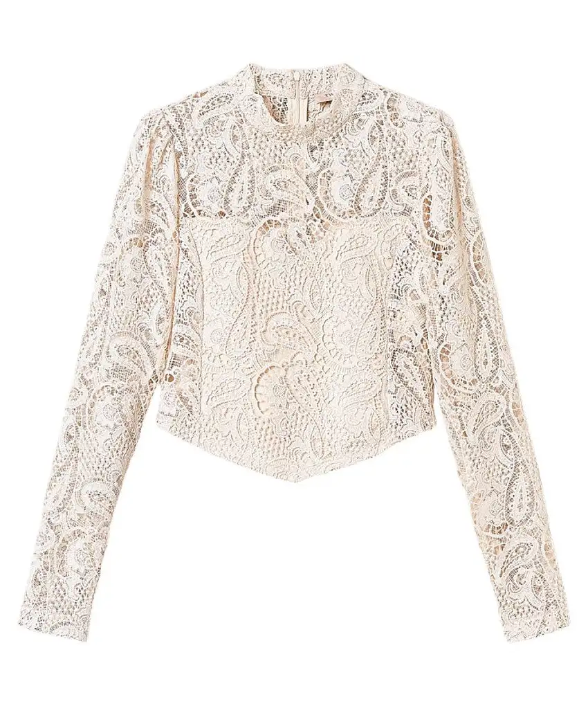 Blusa Cropped in Pizzo Macramè Twinset - Stile Elegante e Raffinato