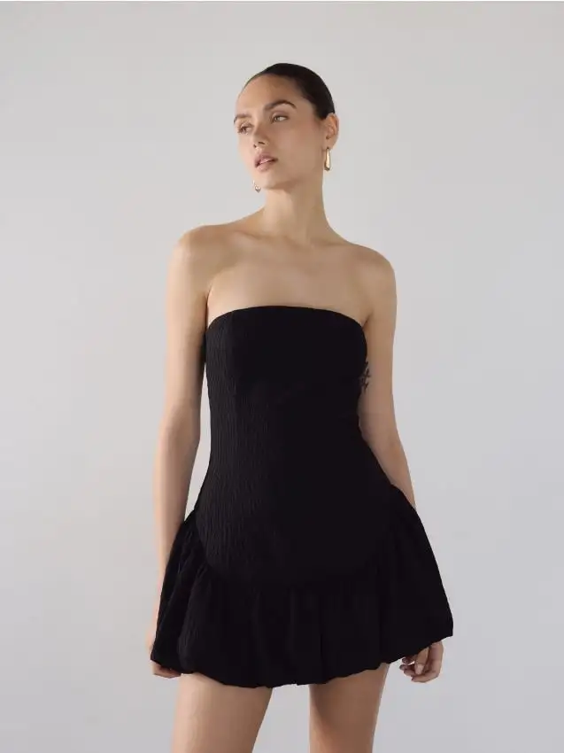 Vestito mini a palloncino Colore nero