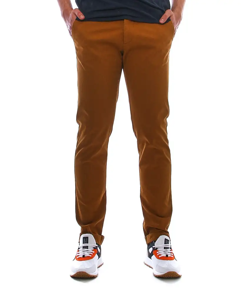 BERWICH BRONZE COTTON TWILL CHINO TROUSERS TS0424X