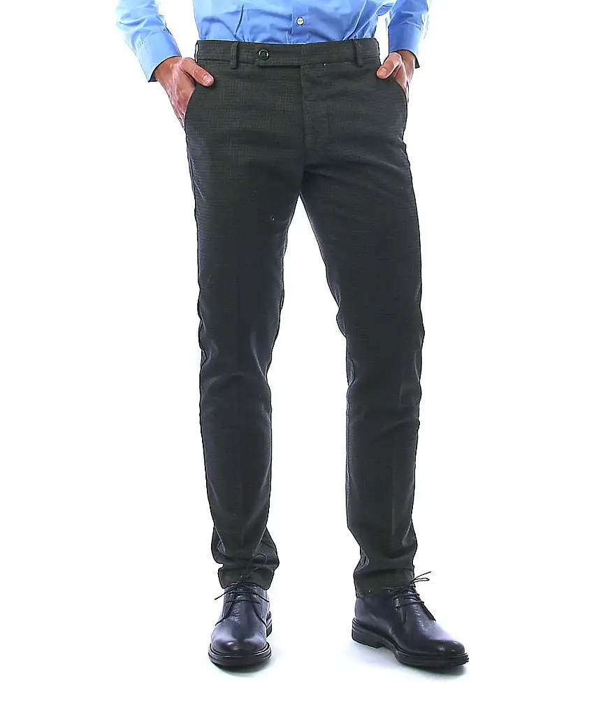 BERWICH MORELLO CANVAS TROUSERS MILITARY COLOR PV0088X