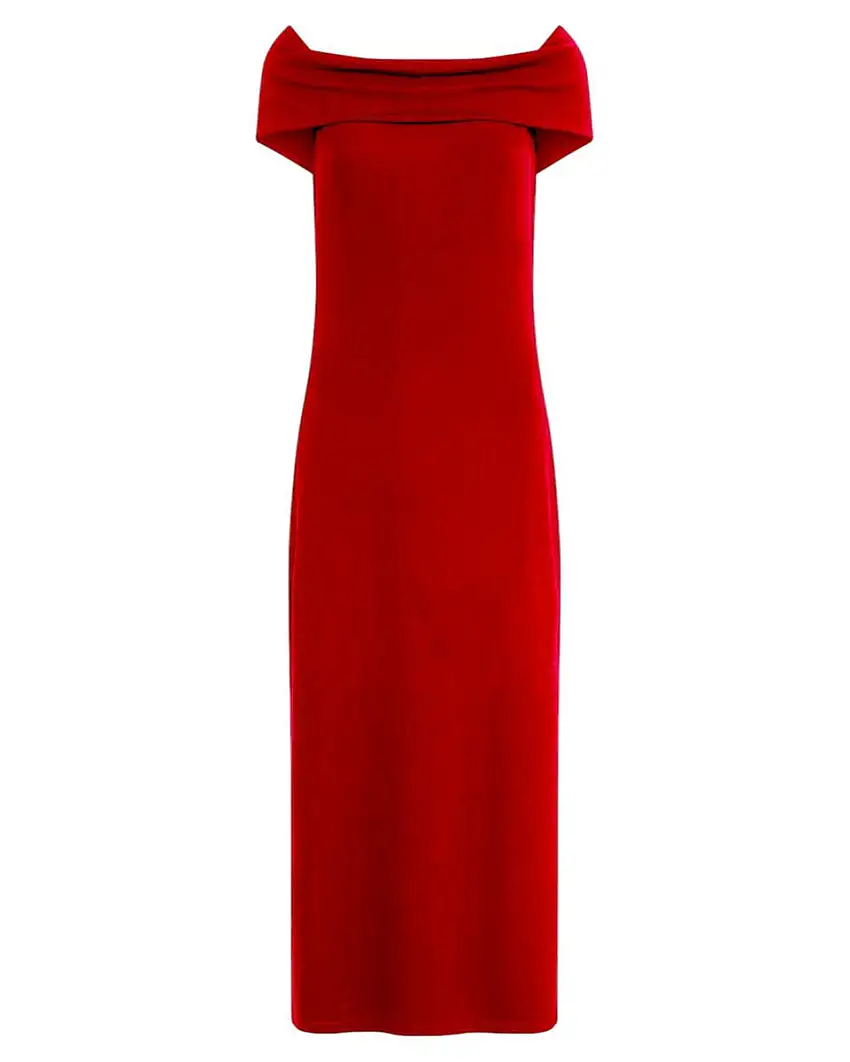 Abito Aderente in Jersey con Spalle Scoperte – Eleganza e Sensualità