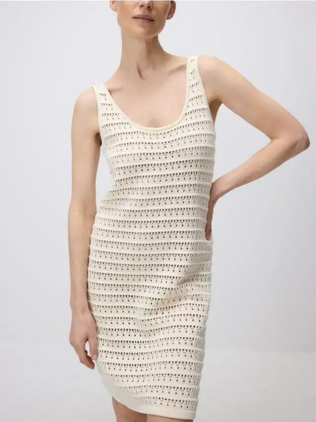 Vestito traforato Colore panna