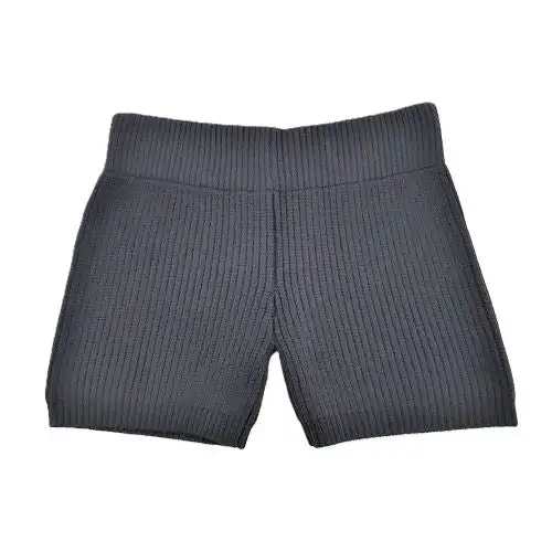 Shorts bimba in maglia a coste mix