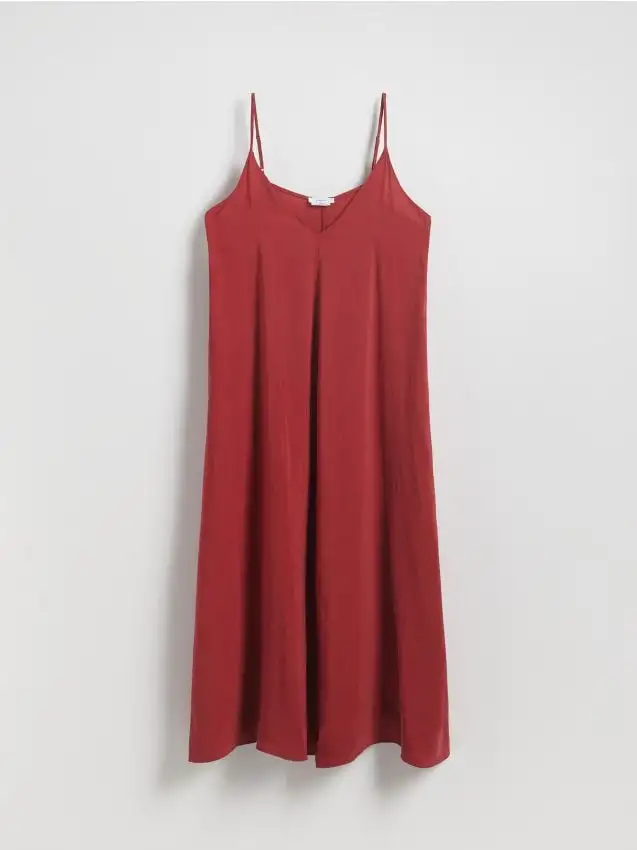 Abito con spalline in modal Colore maroon