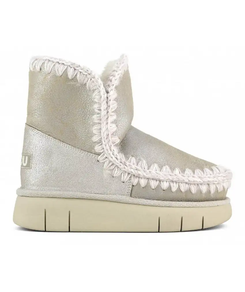 MOU ESKIMO 18 BOUNCE LEATHER BOOTS MU.FW531002B SILVER