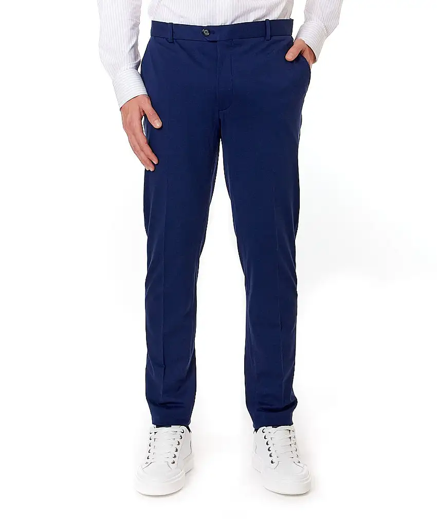 CIRCOLO 1901 CHINO TROUSERS IN PIQUET CN4223 BLUE