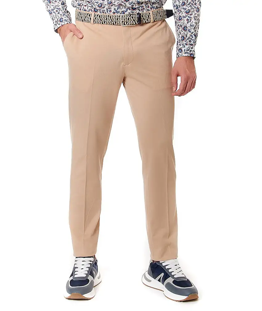 CIRCOLO 1901 CHINO TROUSERS IN PIQUET CN4223 SAND