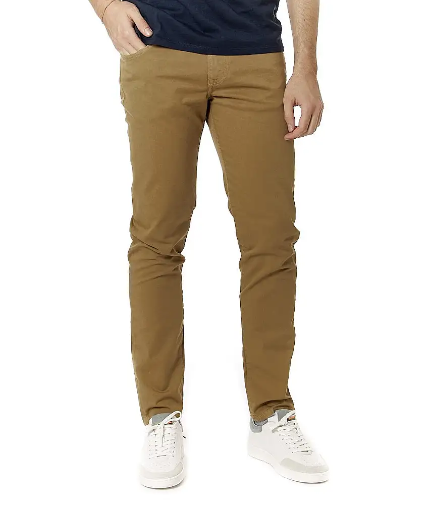 ROY ROGER'S GABARDINE TROUSERS 517 PLAIN RRU089C9250112 LIGHT BROWN