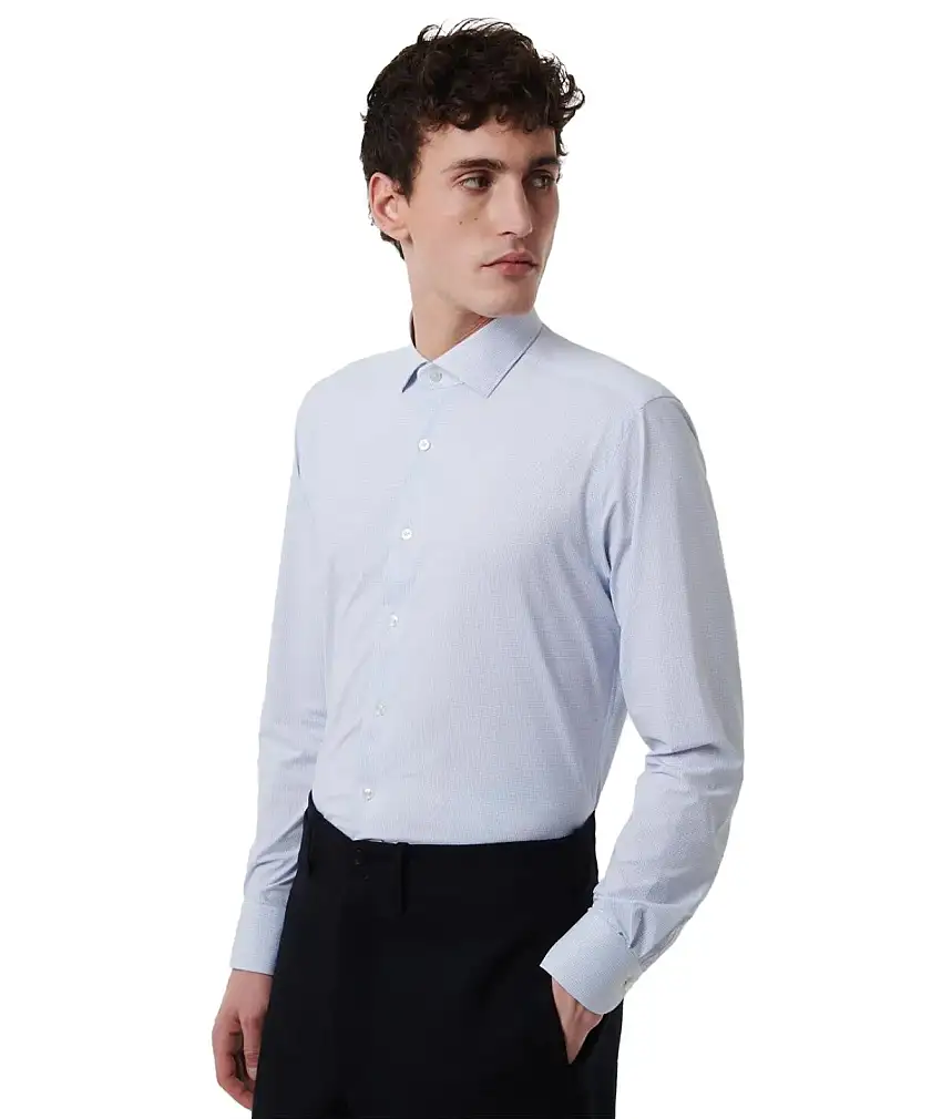 CELLINI ACTIVE SHIRT IN MICRO FANTASY ACT558ML/51611/001 WHITE