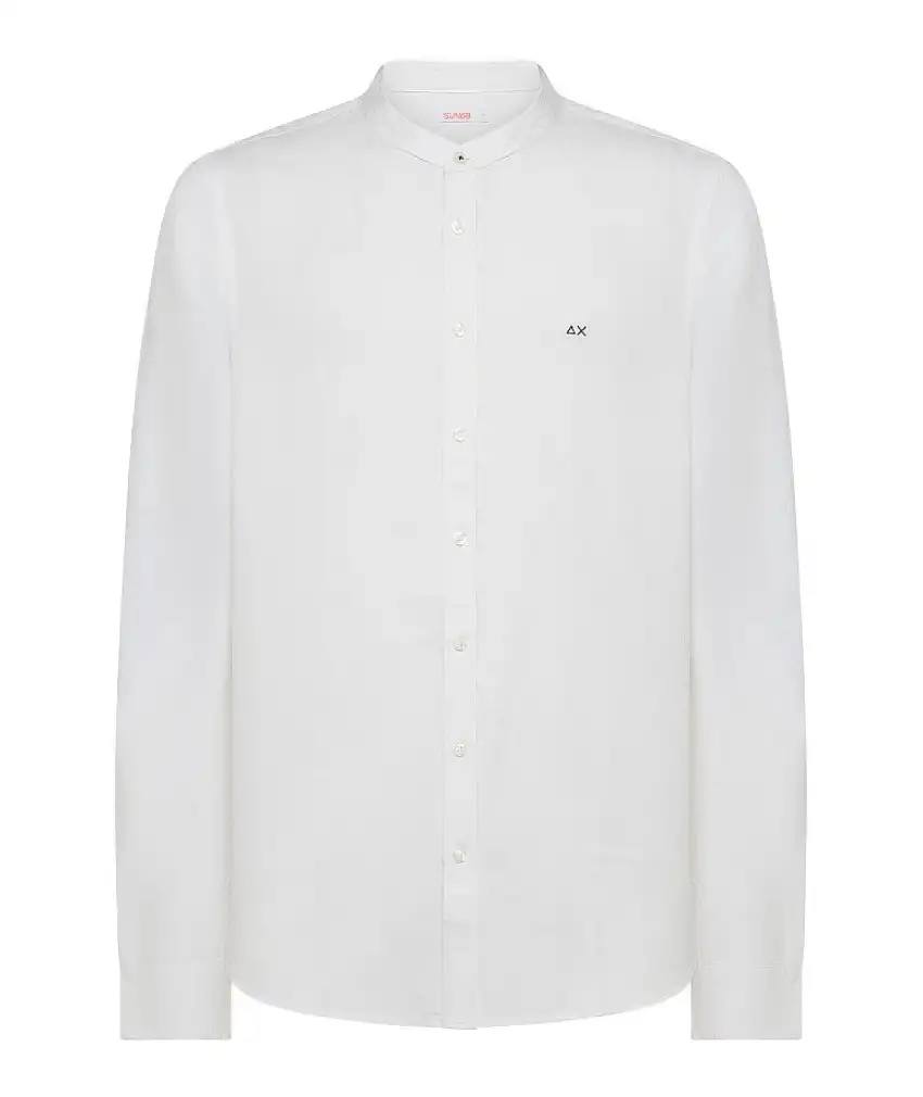 SUN68 KOREAN LINEN SHIRT L/S S34104 WHITE