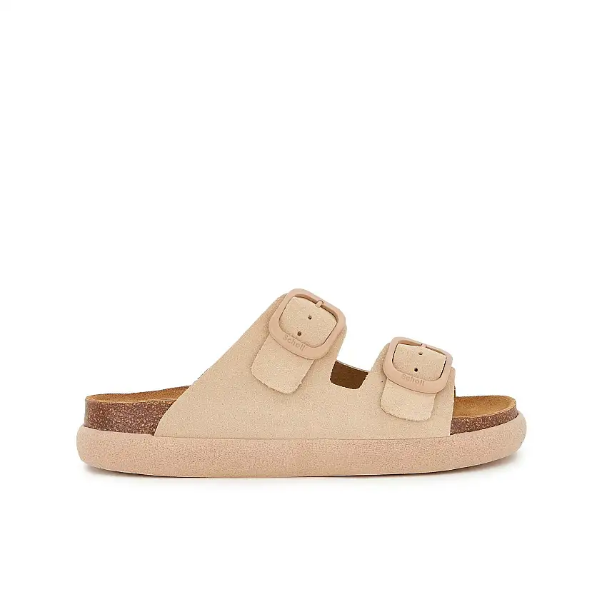 SCHOLL CORK AND SUEDE SLIPPER NOELLE F311341002 BEIGE