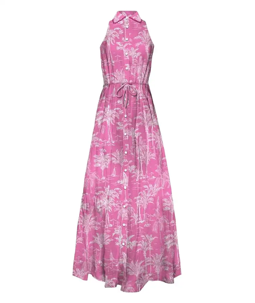 MC2 SAINT BARTH LONG DRESS IDA COTTON SAINT BEACH 2301 IDA001 FUCHSIA