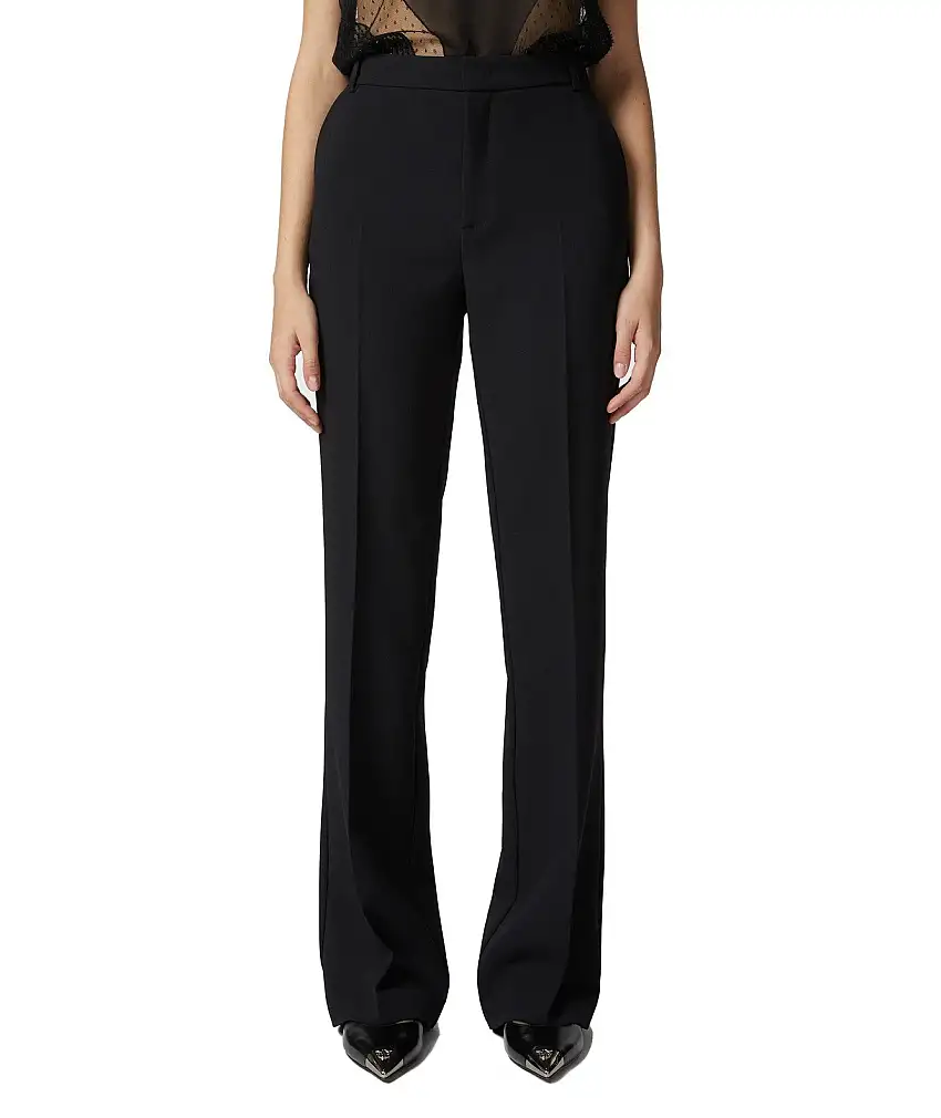 PINKO BLACK PARIS CREPE FLARED TROUSERS