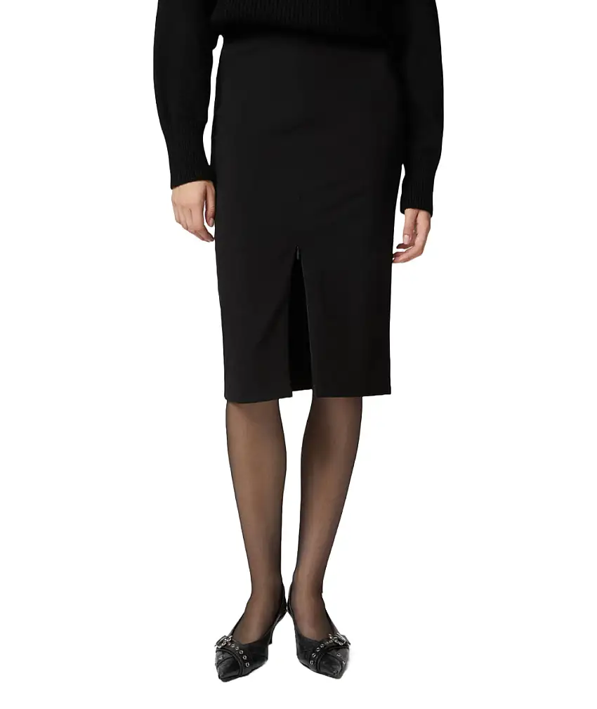 PINKO LONGUETTE SKIRT IN STRETCH VISCOSE BLACK