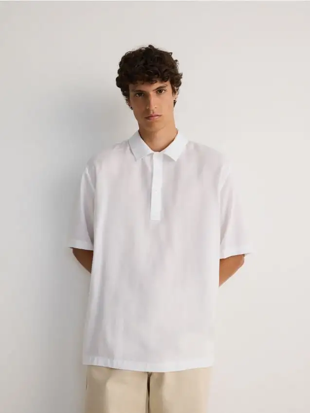 Camicia comfort fit in lyocell Colore bianco