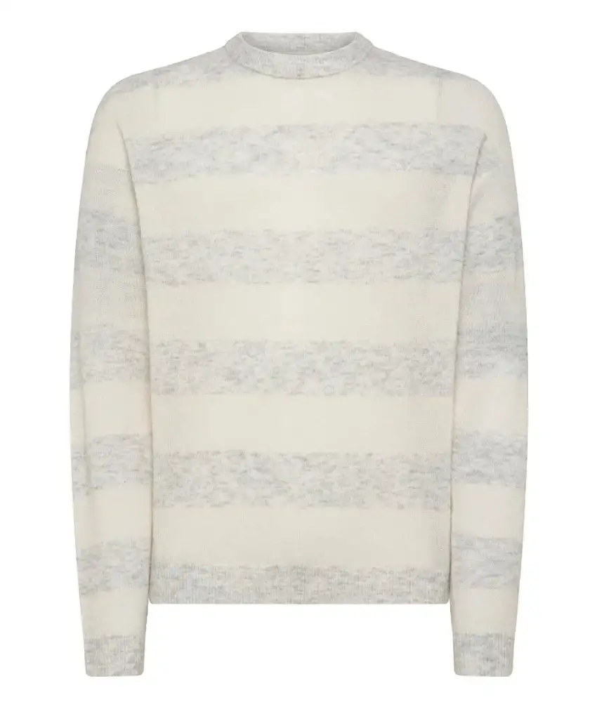 SUN68 ROUND ALPACA STRIPES SWEATER K44186 GREY