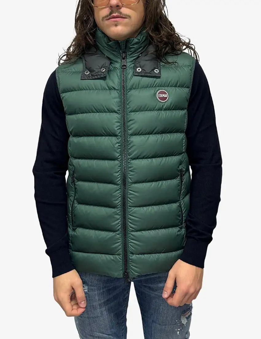 Gilet Colmar in piuma con cappuccio staccabile