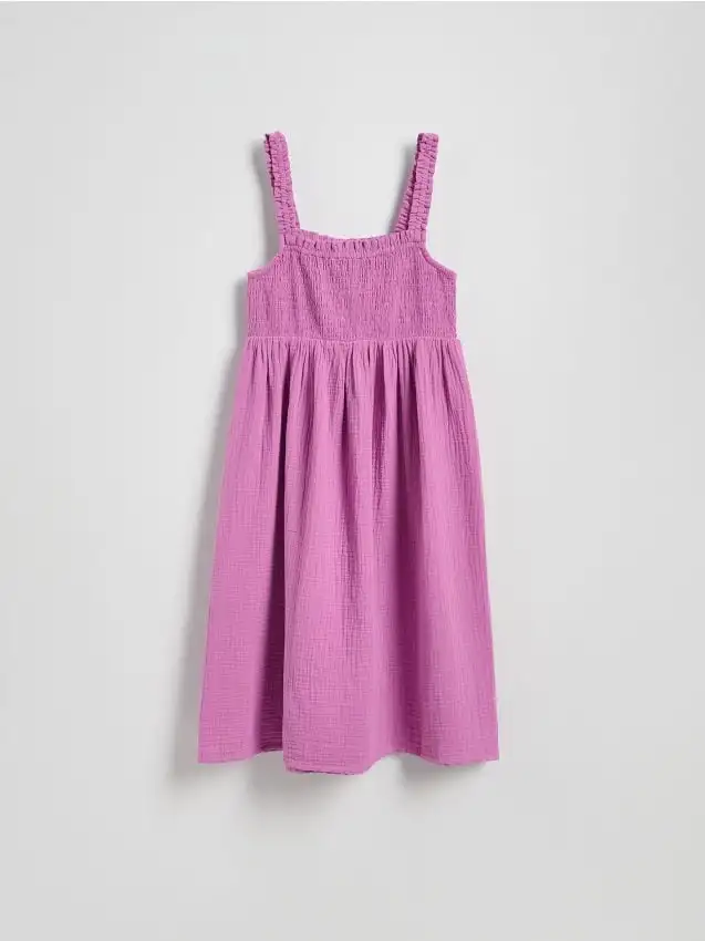 Abito in mussola con spalline Colore orchidea