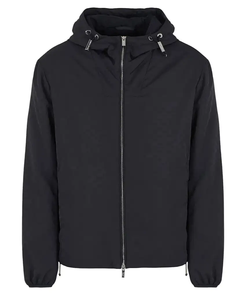 Giubbotto in nylon con monogram all over di Emporio