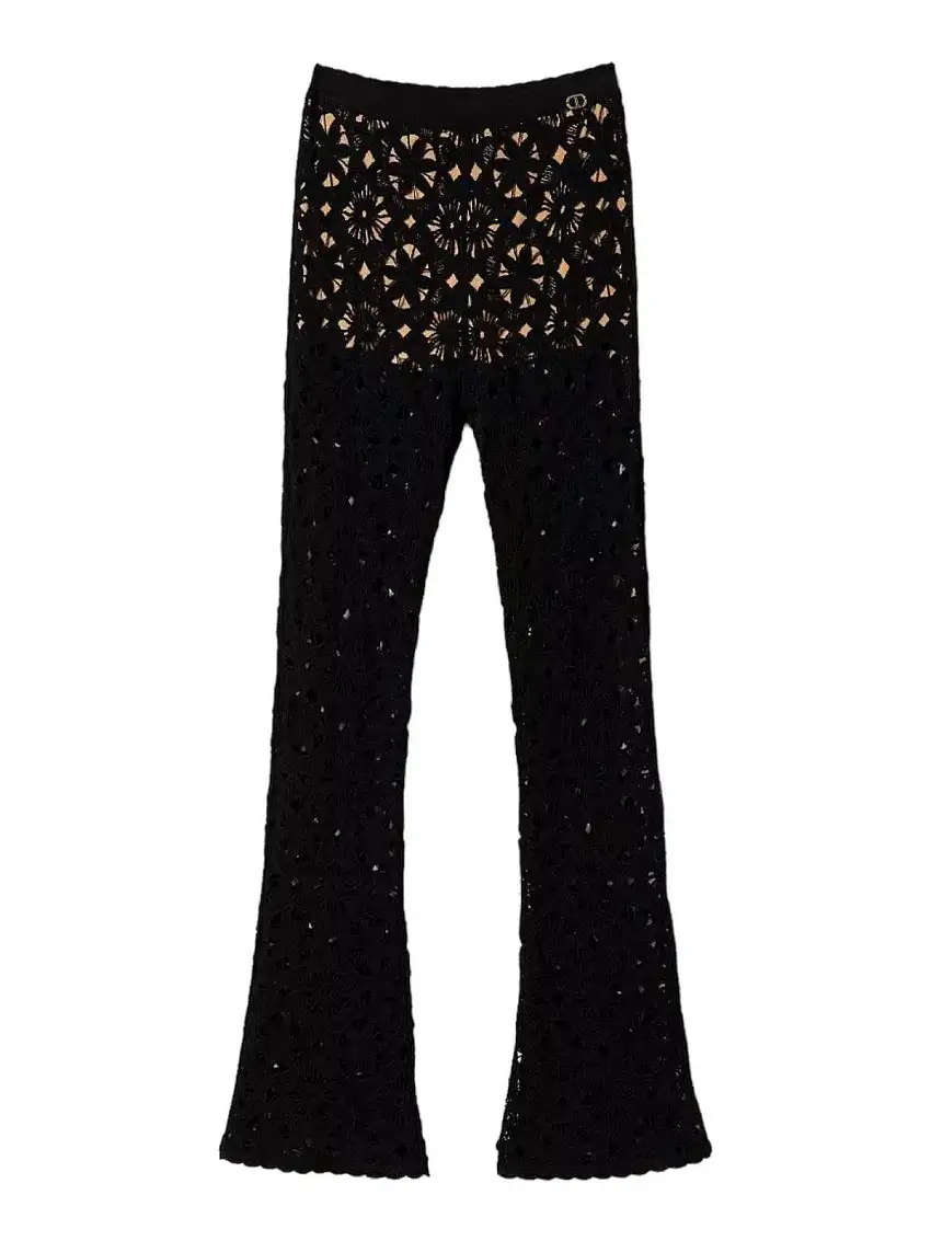 TWINSET Women's Trousers 241TT3232 00006 Black