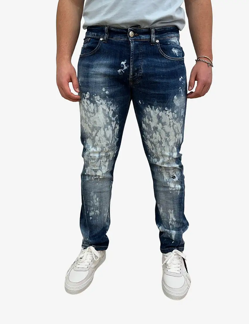 Jeans John Richmond bleaching effect uomo