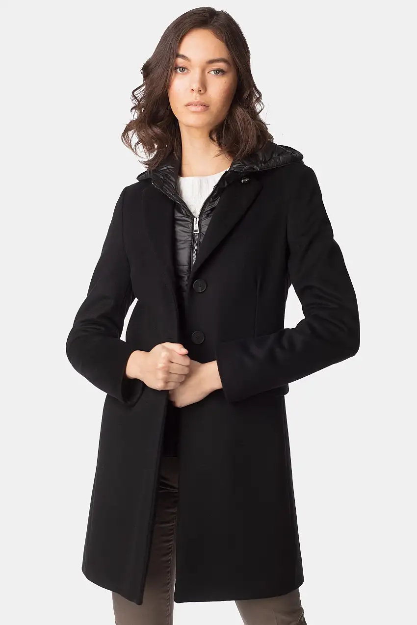 Cappotto in lana e cashmere - NERO