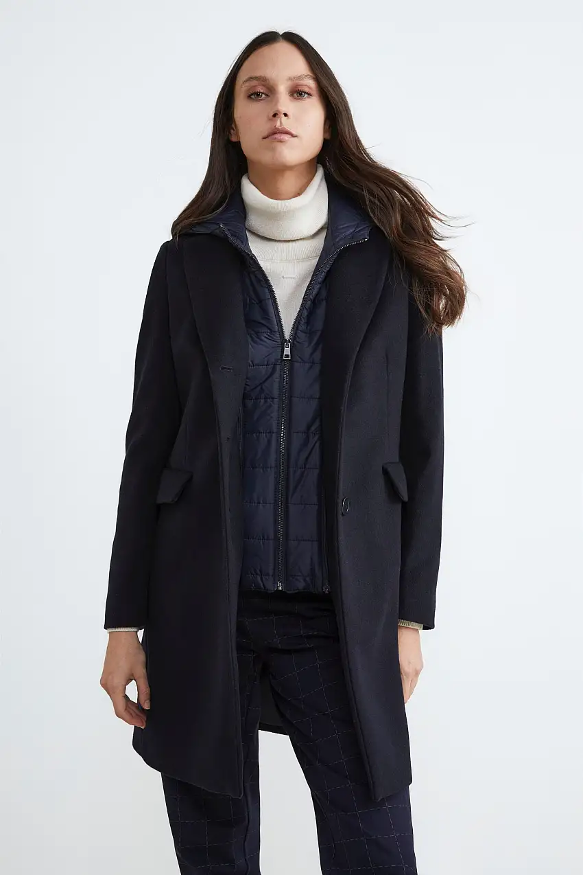 Cappotto in lana e cashmere - BLU