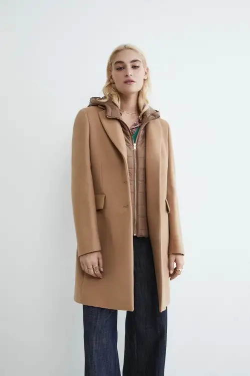 Cappotto in lana e cashmere - CAMMELLO