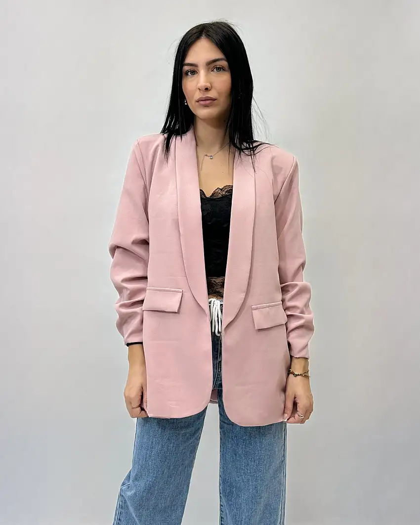 Blazer elegante a manica arrotolata