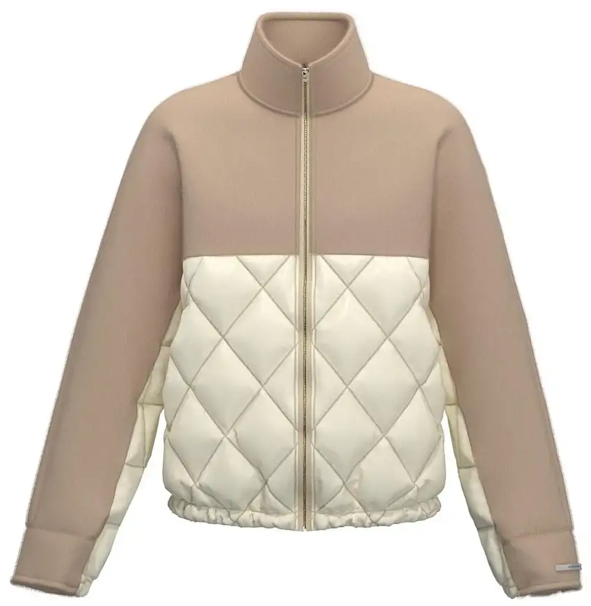 Giubbotto Donna Corto Over Lana e Piumino