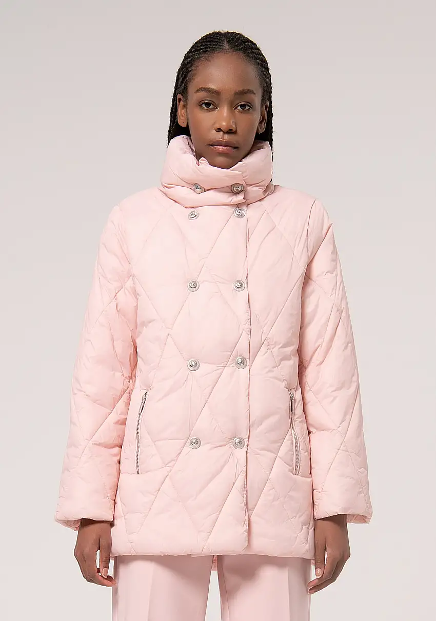 Giacca imbottita linea ad A in nylon