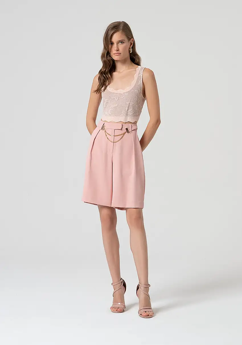 Bermuda ampi con vita alta