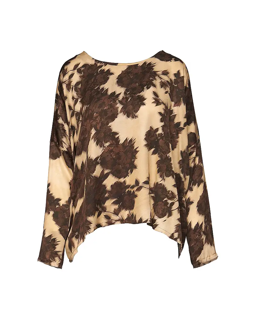 DOUUOD Casacca Morbida in Twill con Stampa Floreale