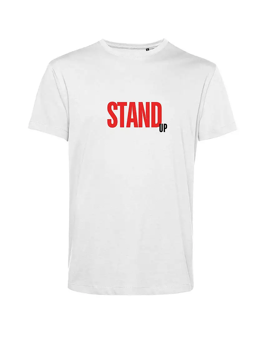 STAND UP T-shirt Manica Corta White con Stampa