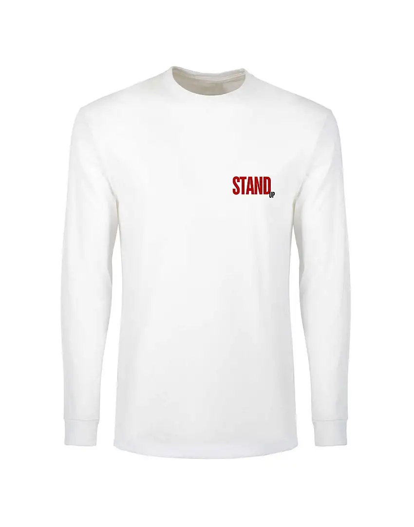 STAND UP T-shirt Manica Lunga White con Stampa