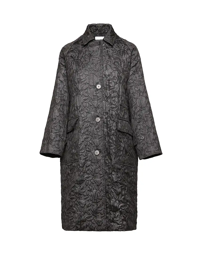 DOUUOD Caban in Matelassé Floreale Cinzato