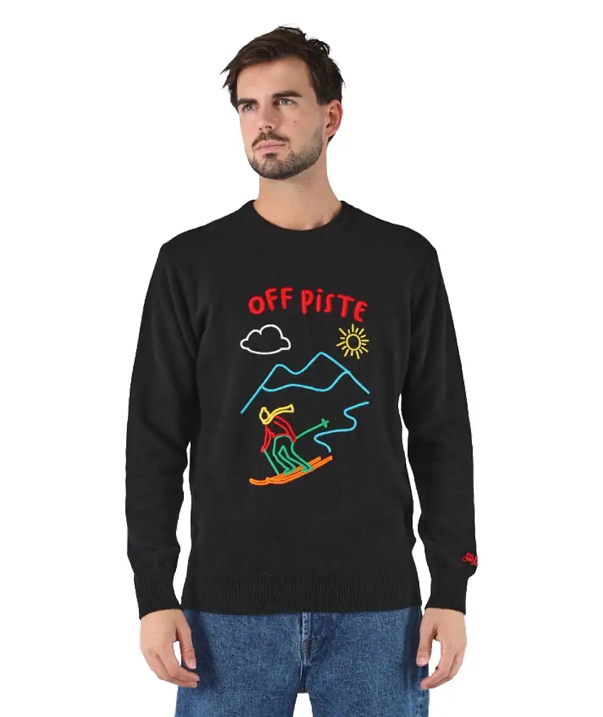 MC2 SAINT BARTH OFF PISTE SWEATER BIG HERON BLACK